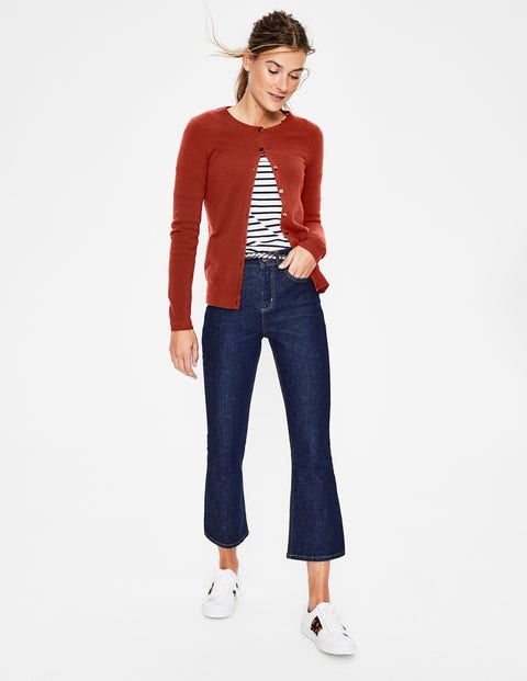 Cashmere Crew Cardigan - Conker Cashmere Crew Cardigan - Conker
