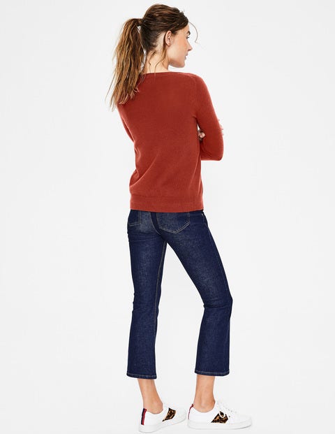 Cashmere Crew Cardigan - Conker Cashmere Crew Cardigan - Conker