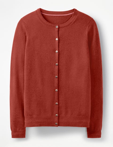 Cashmere Crew Cardigan - Conker Cashmere Crew Cardigan - Conker