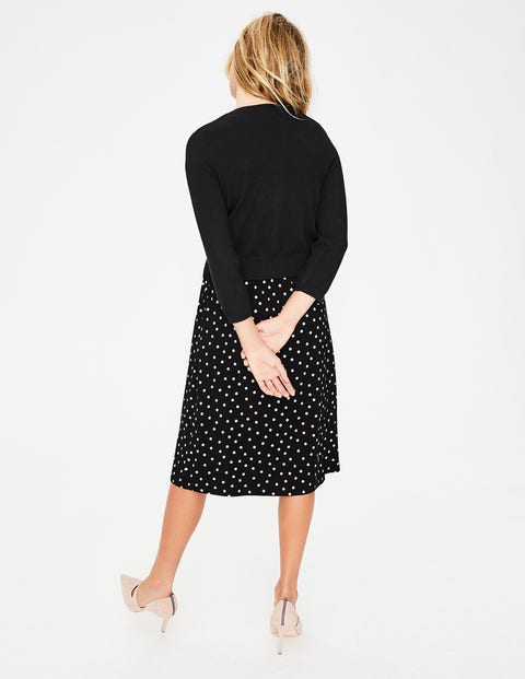 Cashmere Crop Crew Cardigan - Black Cashmere Crop Crew Cardigan - Black