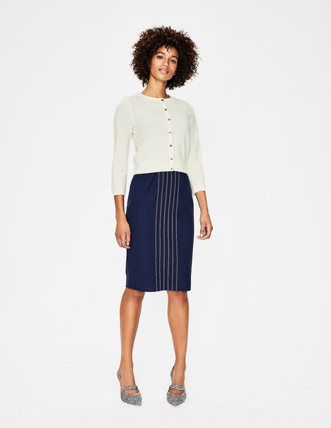 Cashmere Crop Crew Cardigan - Ivory Cashmere Crop Crew Cardigan - Ivory