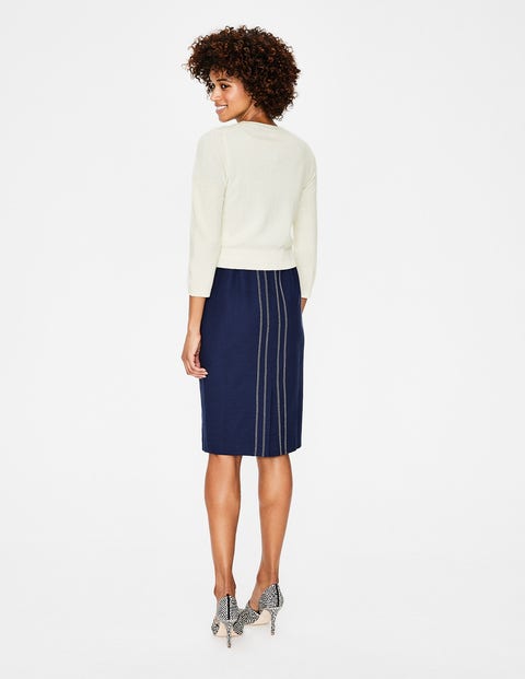 Cashmere Crop Crew Cardigan - Ivory Cashmere Crop Crew Cardigan - Ivory
