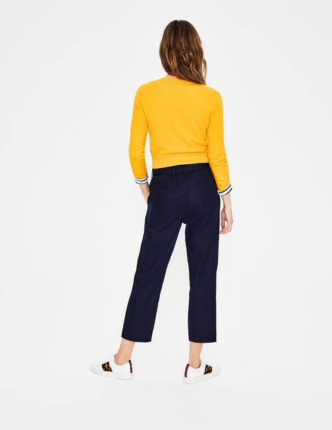 Cashmere Crop Crew Cardigan - Happy Cashmere Crop Crew Cardigan - Happy
