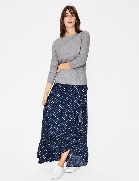 Cashmere Crew Neck Jumper - Grey Melange Cashmere Crew Neck Jumper - Grey Melange