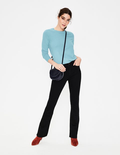 Cashmere Crew Neck Sweater - Heron Blue Cashmere Crew Neck Sweater - Heron Blue