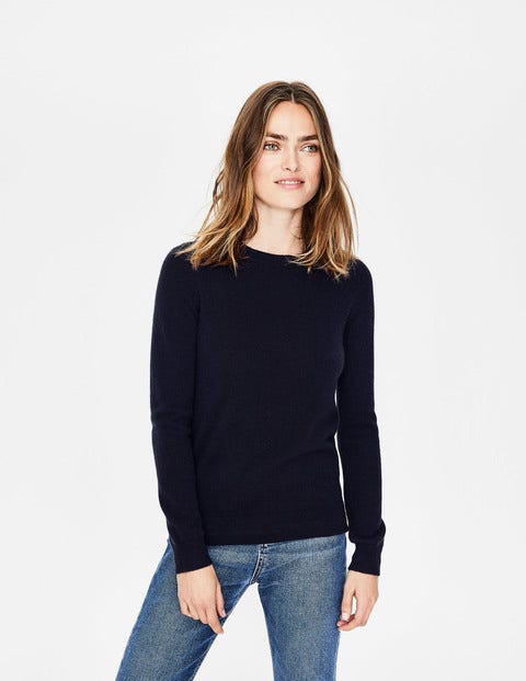 Cashmere Crew Neck Jumper - Navy Cashmere Crew Neck Jumper - Navy