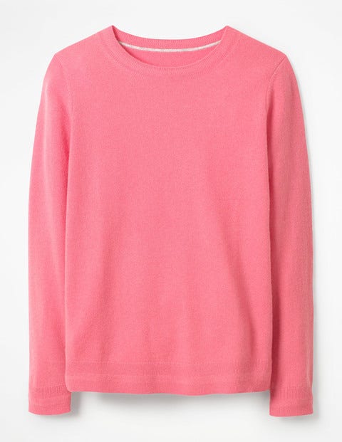 Cashmere Crew Neck Sweater - Garden Rose Cashmere Crew Neck Sweater - Garden Rose