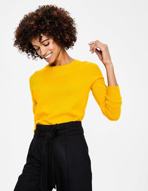 Cashmere Crew Neck Jumper - Happy Cashmere Crew Neck Jumper - Happy