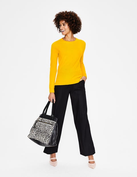 Cashmere Crew Neck Jumper - Happy Cashmere Crew Neck Jumper - Happy