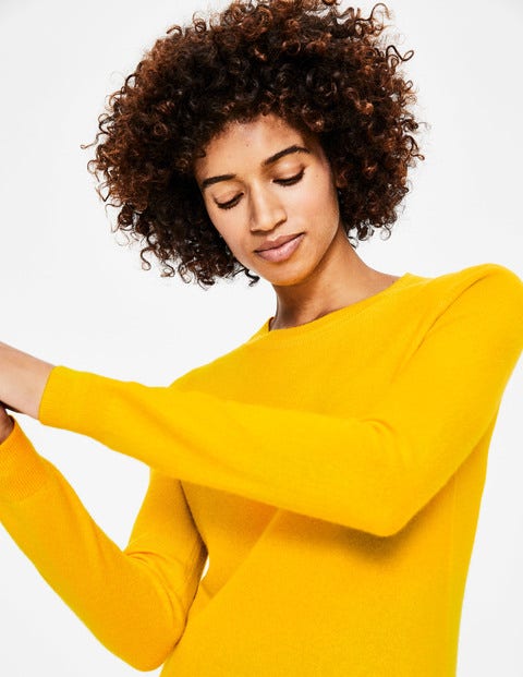 Cashmere Crew Neck Jumper - Happy Cashmere Crew Neck Jumper - Happy