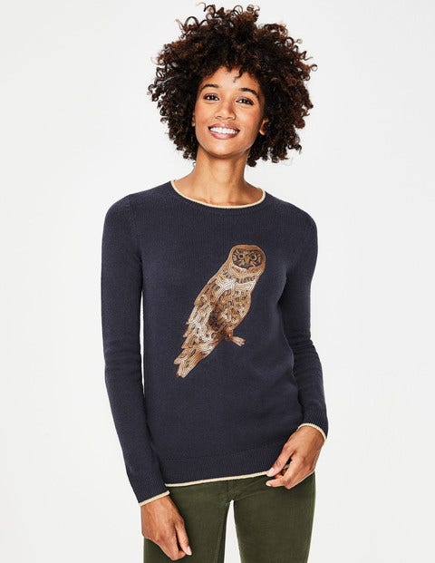 Christmas Sweater - Metallic Owl Christmas Sweater - Metallic Owl