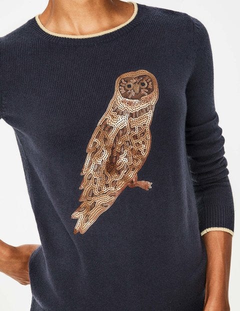 Christmas Sweater - Metallic Owl Christmas Sweater - Metallic Owl
