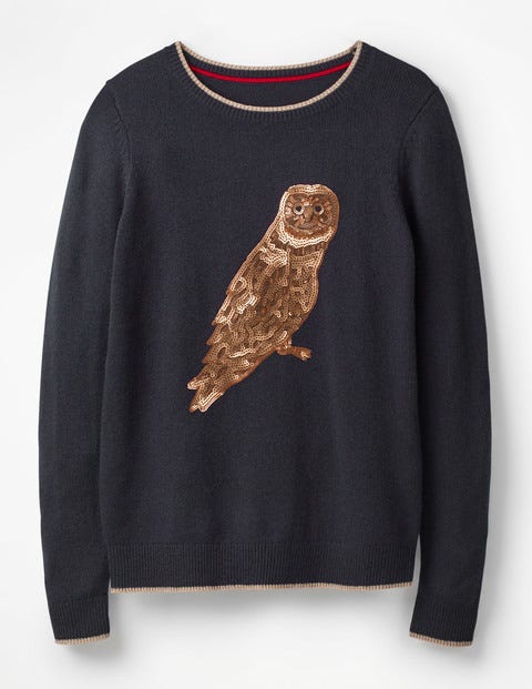 Christmas Sweater - Metallic Owl Christmas Sweater - Metallic Owl