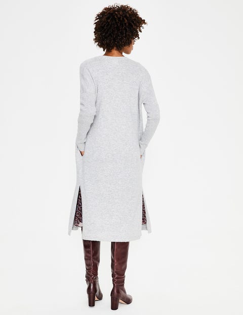 Juliette Side Split Cardigan - Grey Melange Juliette Side Split Cardigan - Grey Melange