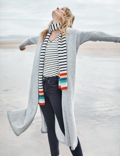 Juliette Side Split Cardigan - Grey Melange Juliette Side Split Cardigan - Grey Melange