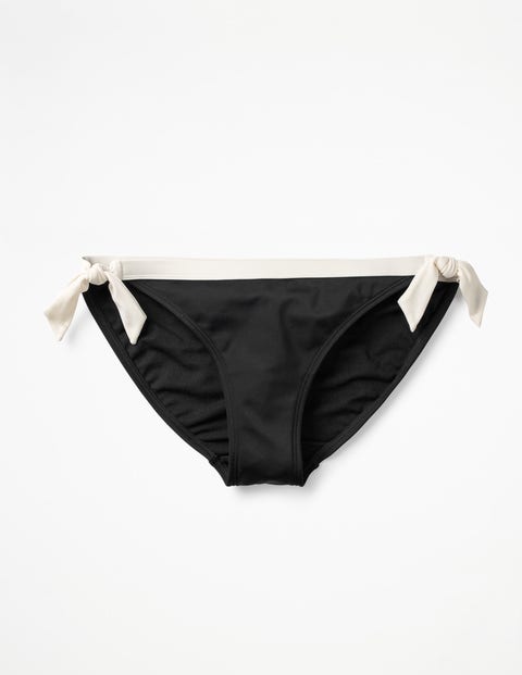 Bikinihose Mit Kontrastbändchen - Schwarz Bikinihose Mit Kontrastbändchen - Schwarz