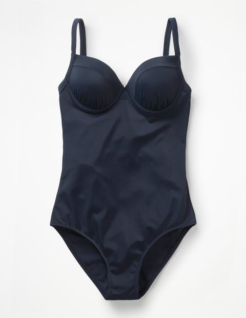 Milos Cup-Size Swimsuit - Navy Colourblock Milos Cup-Size Swimsuit - Navy Colourblock