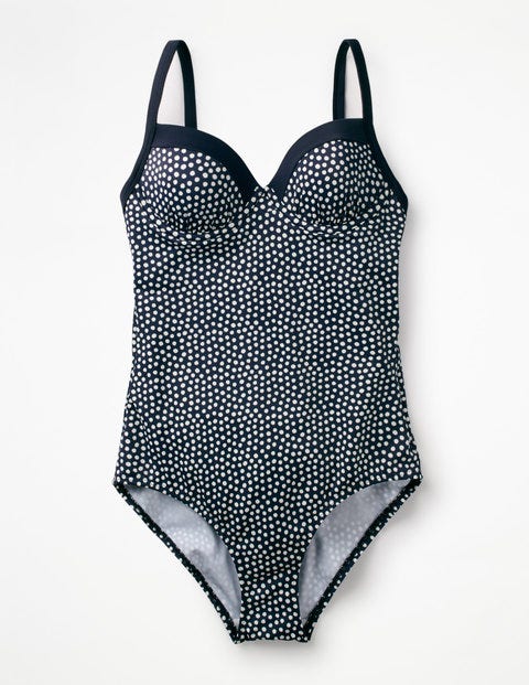 Milos Cup-Size Swimsuit - Navy/Ivory Spot Milos Cup-Size Swimsuit - Navy/Ivory Spot