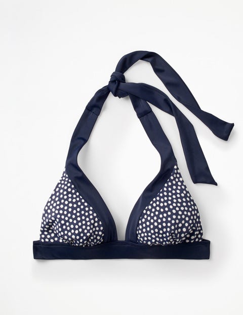 Formentera Bikinioberteil - Navy/Naturweiß, Getupft Formentera Bikinioberteil - Navy/Naturweiß, Getupft