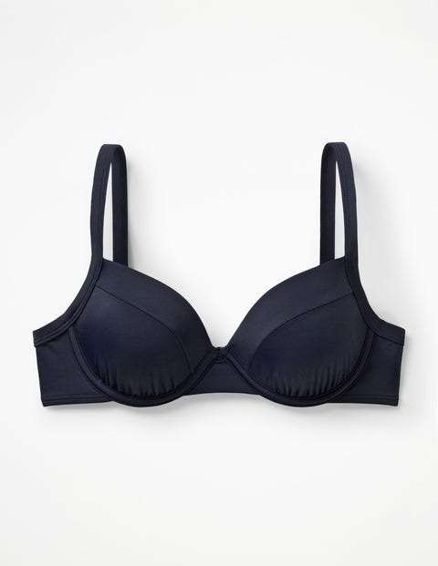 Milos Cup-Size Bikini Top - Navy Colourblock Milos Cup-Size Bikini Top - Navy Colourblock