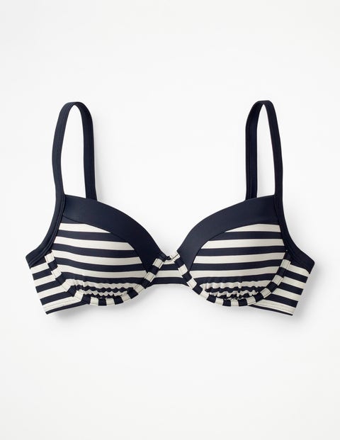 Milos Cup-size Bikini Top - Navy/Ivory Stripe Milos Cup-size Bikini Top - Navy/Ivory Stripe