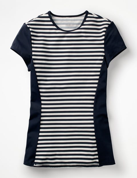 Short Sleeve Rash Vest - Navy/Ivory Stripe Short Sleeve Rash Vest - Navy/Ivory Stripe