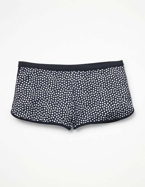 Piping Swim Shorts - Navy/Ivory Spot Piping Swim Shorts - Navy/Ivory Spot