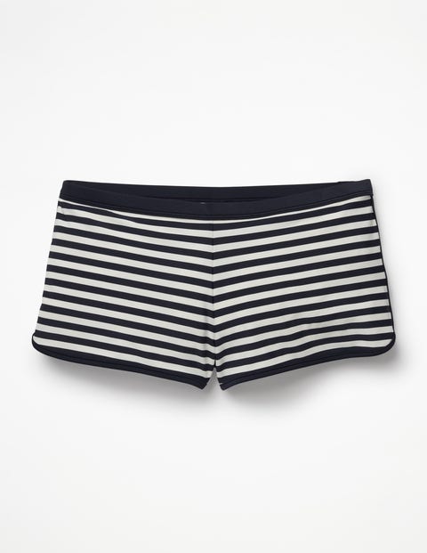 Piping Swim Shorts - Navy/Ivory Stripe Piping Swim Shorts - Navy/Ivory Stripe
