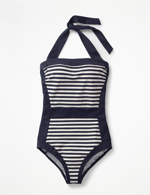 Santorini Swimsuit - Navy/Ivory Stripe Santorini Swimsuit - Navy/Ivory Stripe