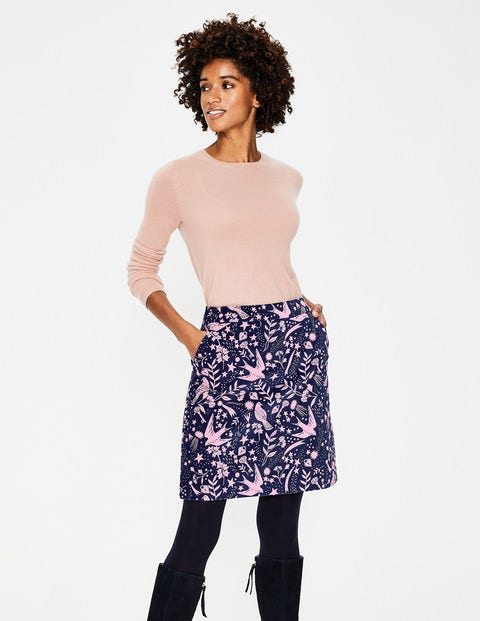 Mimi Velvet Skirt - Navy Mystic Woodland Mimi Velvet Skirt - Navy Mystic Woodland