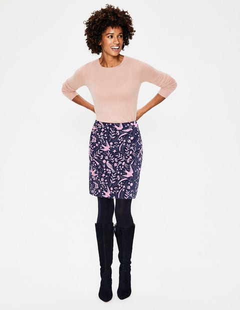Mimi Velvet Skirt - Navy Mystic Woodland Mimi Velvet Skirt - Navy Mystic Woodland