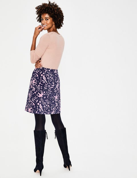 Mimi Velvet Skirt - Navy Mystic Woodland Mimi Velvet Skirt - Navy Mystic Woodland