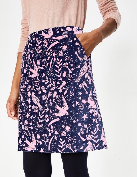 Mimi Velvet Skirt - Navy Mystic Woodland Mimi Velvet Skirt - Navy Mystic Woodland
