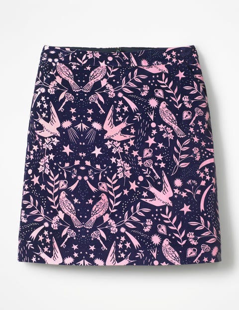 Mimi Velvet Skirt - Navy Mystic Woodland Mimi Velvet Skirt - Navy Mystic Woodland