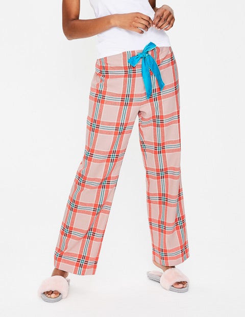 Cosy Woven Pull-Ons - Milkshake and Gladioli Check Cosy Woven Pull-Ons - Milkshake and Gladioli Check