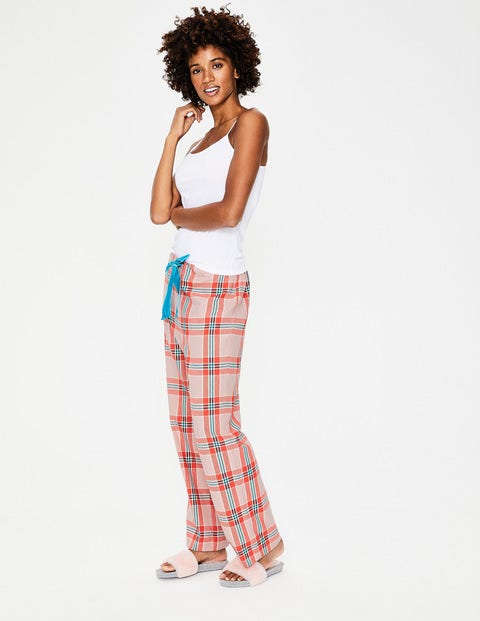 Cosy Woven Pull-Ons - Milkshake and Gladioli Check Cosy Woven Pull-Ons - Milkshake and Gladioli Check