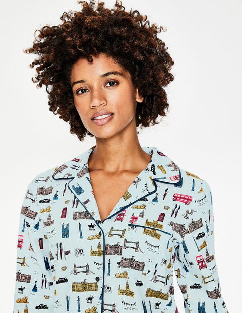 Cosy Woven Pajama - Ice Grey London Scene Cosy Woven Pajama - Ice Grey London Scene