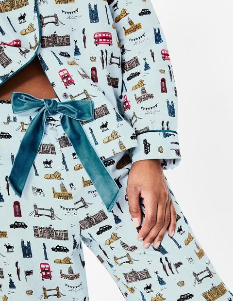 Cosy Woven Pajama - Ice Grey London Scene Cosy Woven Pajama - Ice Grey London Scene