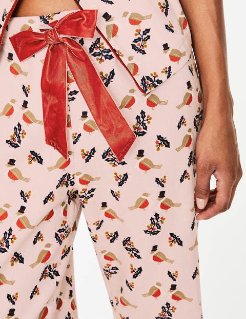 Cosy Woven Pyjamas - Milkshake Top Hat Robin Cosy Woven Pyjamas - Milkshake Top Hat Robin