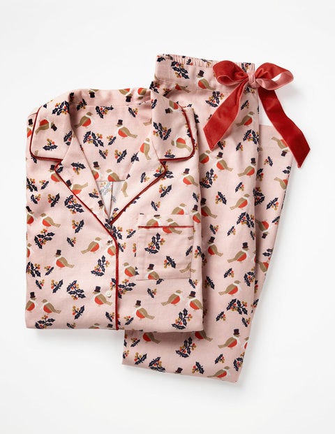 Cosy Woven Pyjamas - Milkshake Top Hat Robin Cosy Woven Pyjamas - Milkshake Top Hat Robin