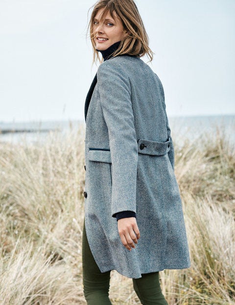 Eastbourne Coat - Blue Herringbone Eastbourne Coat - Blue Herringbone