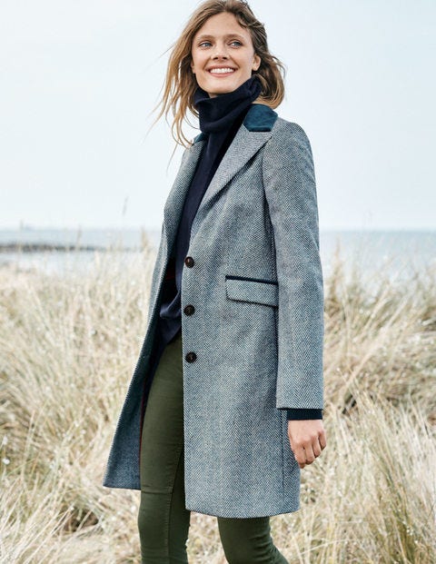 Eastbourne Coat - Blue Herringbone Eastbourne Coat - Blue Herringbone