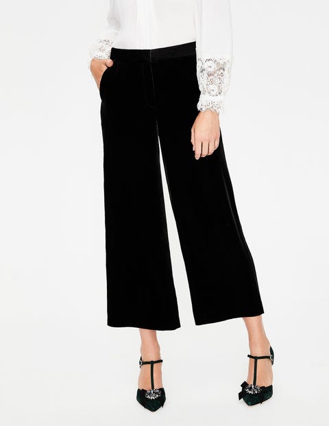 Lyndhurst Velvet Culottes - Black Lyndhurst Velvet Culottes - Black
