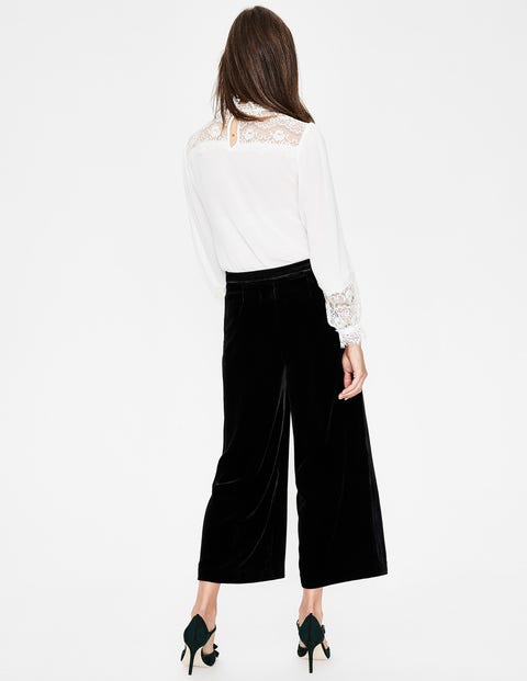 Lyndhurst Velvet Culottes - Black Lyndhurst Velvet Culottes - Black