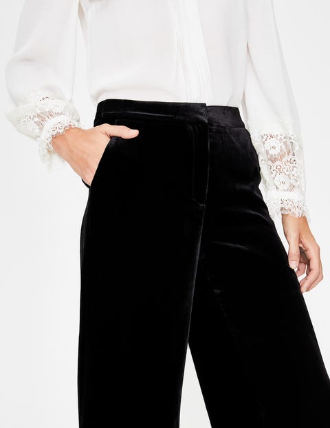 Lyndhurst Velvet Culottes - Black Lyndhurst Velvet Culottes - Black