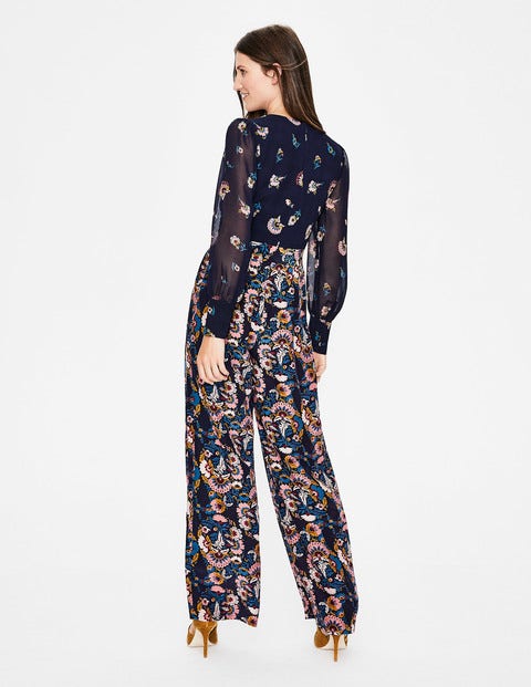 Belgrave Jumpsuit - Navy Flourish Scatter Belgrave Jumpsuit - Navy Flourish Scatter