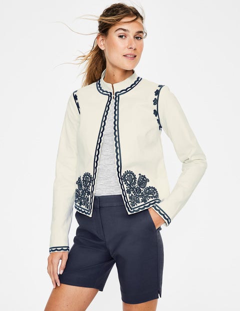 Lisbon Embroidered Jacket - Ivory