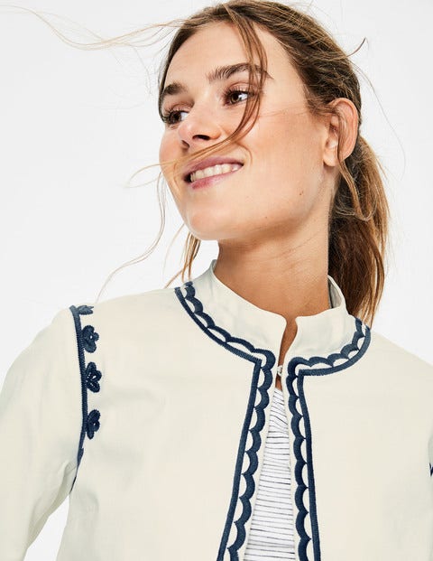 Lisbon Embroidered Jacket - Ivory Lisbon Embroidered Jacket - Ivory