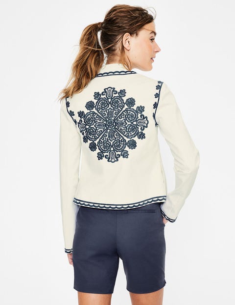 Lisbon Embroidered Jacket - Ivory Lisbon Embroidered Jacket - Ivory
