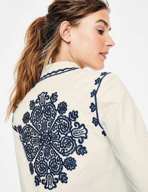 Lisbon Embroidered Jacket - Ivory Lisbon Embroidered Jacket - Ivory